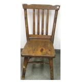 Primitive wood Western chair (as seen)