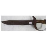 Stag handle D-guard bowie style knife 12"-