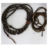 2 woven horse hair lariats