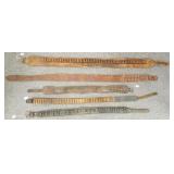 5 vintage leather cartridge belts- 1 marked