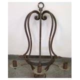 Approx 36" antique iron candle sconce