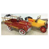 2 antique style replica pedal cars