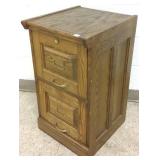 Antique style oak file cabinet