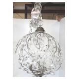 Metal & crystal ceiling fixture