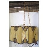 Antique style hanging leaded fixture