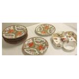 10- Rose Medallion plates & a bone china