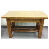 Mission oak desk with drawer