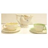 3 pieces black mark Belleek