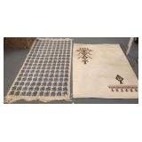 2 handmade wool rugs