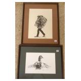 2 framed signed & numbered lithos- J. Robbie &
