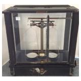 Analytical balance scale with weights &