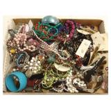 Large group costume jewelry, etc
