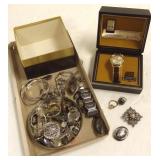 Group sterling jewelry & a men