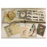 Vintage scrapbook with many early theater