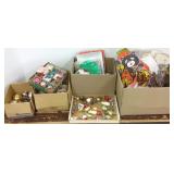 Large group of Christmas ornaments including