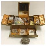 Jewelry box with costume etc. jewelry