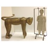 2 large pottery sculptures