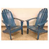 2 painted Adirondack style chairs