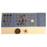 Group of U.S. large cents & an album with large