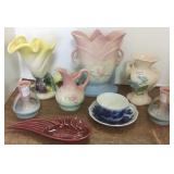 Group of pottery including Red Wing, Hull, etc.