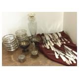 Group of sterling & sterling trimmed items