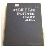 Vintage stamp album with stamps