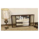 Vintage marble clock & an ornate lamp with