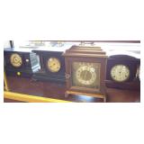 4 assorted mantle etc. clocks (some as seen)