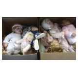 Large group of assorted collector dolls including