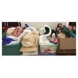 Large group of dolls, doll clothes, etc.