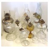 Large group of oil lamps
