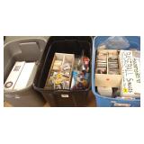 Group of baseball cards in 3 large tubs