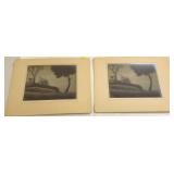 2 pencil signed E.H. Cassidy photos approx 9"x 12"