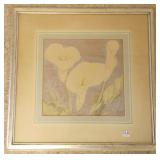 Framed signed  Howard Austin painting-