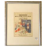 Framed litho Raoul Dufy 1939- 6"x 9"