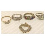 5 pieces 10k jewelry approx 12.0g total