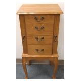 Wood jewelry cabinet