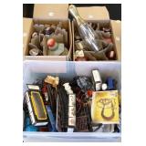 Group of assorted trains, tracks & a group of