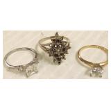 1 - 10K & 2 -14K rings (as seen) - 8.3g total