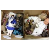 Large group of collector dolls, teddy bears, etc.