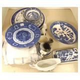 Group of assorted blue & white china