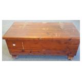 Small cedar chest with copper bands