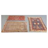 3 small antique oriental rugs (as seen)