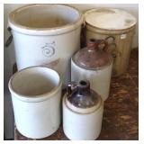 5 Red Wing etc. crocks (some as seen)