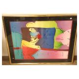Large framed signed Peter Max 1983 Artist Proof