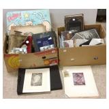 Group of assorted paper items, photos, albums,