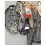 Group of hunting items including compound