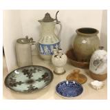 Group of early pottery & stoneware including
