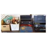 Group of tool boxes with mechanics etc. tools &