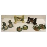 2 Roseville double bud vases- Rosecraft vintage,